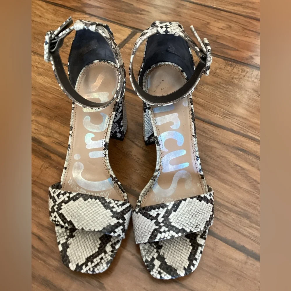 Sam Edelman Sandal’s Snakeskin Faux Leather in Size 8.5 - Picture 2 of 9